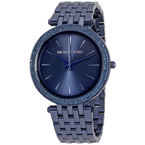 michael kors watch with blue background|Michael Kors darci blue.